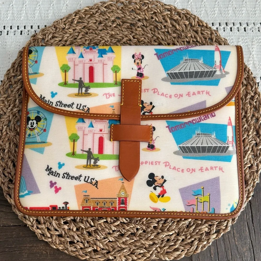 Disney Dooney & Bourke Disneyland Retro Attractions iPad Case RARE